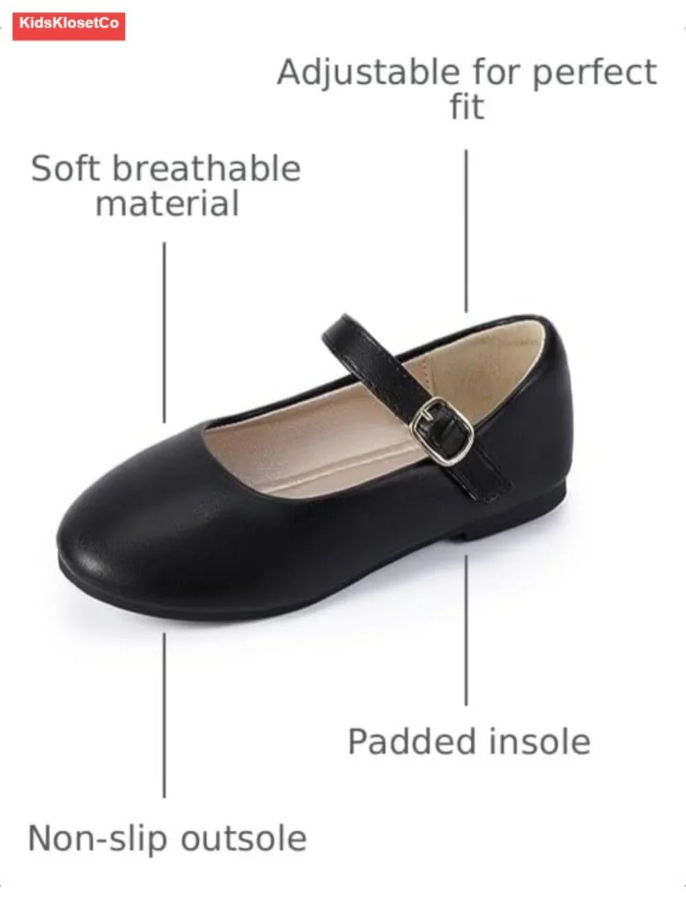 Girls Dress Shoes Toddler Mary Jane Flats Flower Girl Ballet Party